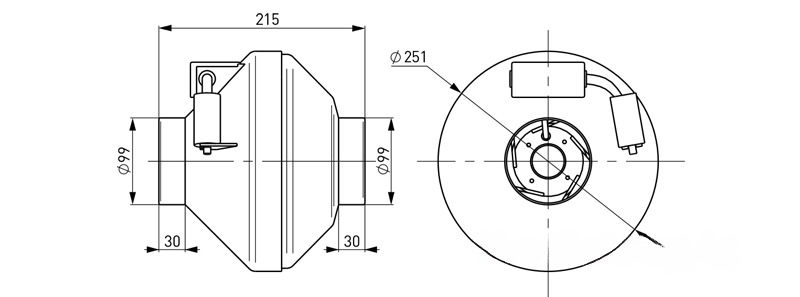 Вентилятор радиальный KVR 125/1 Ned - 3